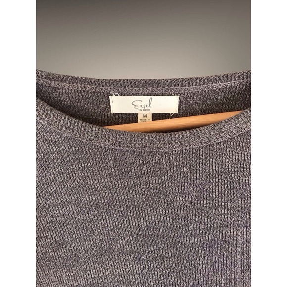 Easel Indiana Dunes Women's Crocheted Leopard Sz M Pullover Boho Sweater - Picture 2 of 7